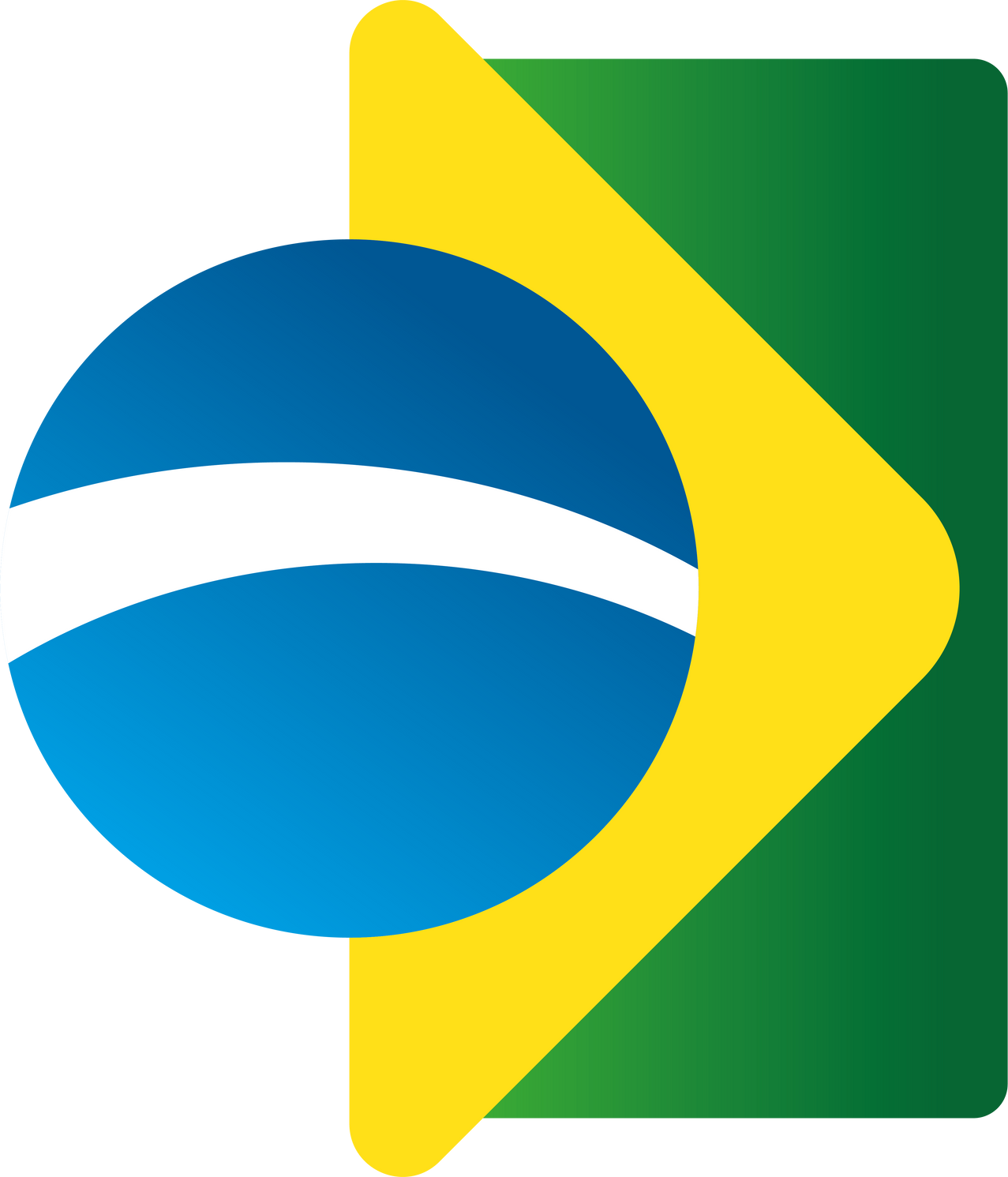 Brazil flag minimalist design